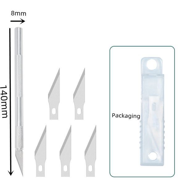 Juego de cuchillos hechos a mano de corte artesanal de precisión de aleación de aluminio con cuchillo exacto