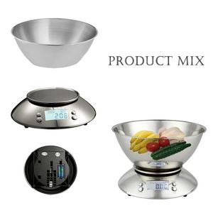 Balance alimentaire de cuisine de précision pour la cuisson et la cuisson, conception légère et durable, affichage numérique LCD avec bol 50 unités