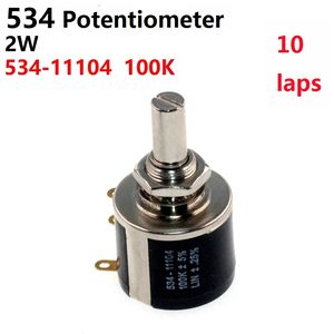 Precisie multi-turn Wirewound potentiometer 534-11104 534 100K 2W