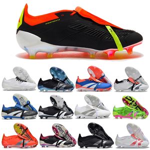 PREDAT0R Elite Foldover Fold over Tong FG voetbalschoenen Predstrike Solar Red Core Zwart Pearlized Energy Nightstrike Pack Voetbalschoenen Kinderen Jeugd Heren Schoenplaten