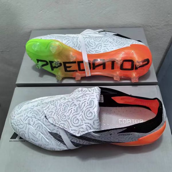 Predator Elite Tongue FG Zapatos de fútbol ultraligeros para hombre Zapatos de fútbol ligeros, transpirables e impermeables