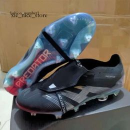 Predator Voetbalschoenen Cadeauzakje Voetbalschoenen PREDATOR Accuracy+ Elite Tong FG LAARZEN Metalen Spikes Voetbalschoenen Heren LACELESS Zacht leren voetbalschoenen 879 9652