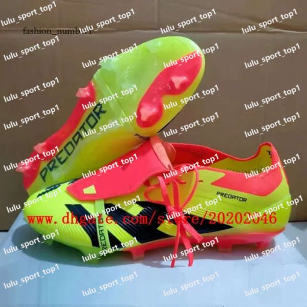 Predator Football Boots Sac cadeau Bottes de football PREDATOR Précision + Elite Tongue FG BOOTS Crampons en métal Crampons de football Hommes LACELESS Chaussures de football en cuir souple 679