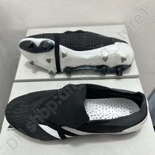 Zapato PREDATOR Zapatos de fútbol originales listos para usar Predator Edge FG Zapatos para hombre Predator 30 Generación Bota de fútbol Predator con parte inferior plateada 295