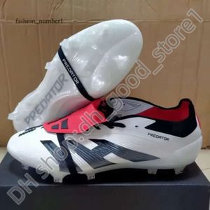 Preditor Elite Boots Geschenktas Voetballaarzen Preditor Nauwkeurigheid+ elite tong FG Boots Metal Spikes Voetbal Cleats Mens Laceless Soft Lederen voetbalschoenen 306