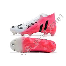 Bottes de football préditrices Boots de football Boots Elite Tongue FG Boots Metal Spiks Football Cilats Mens Laceless Lace Soft Leather Soccer Chaussures 441