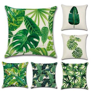 Luxe bladeren van regenwoud kussenhoes kussensloop huis textiel levert decoratieve kussens stoelstoelvoorkeur