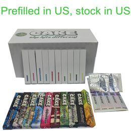 Voorgevulde Cake Gen 4e Wegwerp E-sigaretten Pen Oplaadbaar 320mAh 1,0ml Vaporizer 10 soorten met voorraad in de VS.