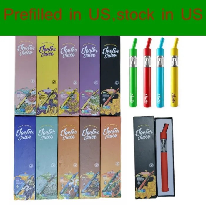 Vorgefüllter Jeeter-Saft, Geschenkbox-Version, Einweg-E-Zigaretten, Vape-Stift, wiederaufladbar, 280 mAh, 1,0 ml-Pods, 10 Sorten, Lagerbestand in den USA, 50 Stück