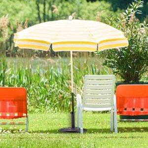 Voorgevulde patio Paraplu Baseround Water Vulbare basisstandaard Gewicht voor patio Market Tafel Paraplu Outdoor Home Garden Decor