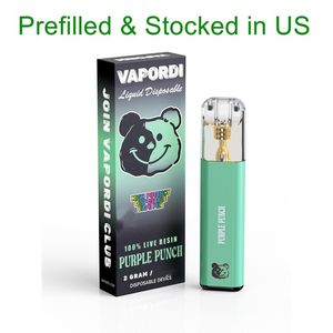 Voorgevulde TF VAPORDI wegwerp-e-sigaretten Oplaadbaar 320 mah 2,0 ml vaporizer 10 soorten voorraad in de VS.