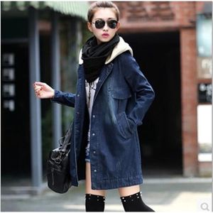 Vêtements de grossesse Manteau d'hiver Mode Robe de maternité Lâche Grande Taille À Capuchon Amovible Denim Vêtements Manteau Femmes Enceintes Manteau LJ201125