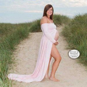 Zwangerschap jurk fotografie props jurken voor foto shoot maxi jurk jurken moederschap kleding zwangere vrouwen premama vestido y0924