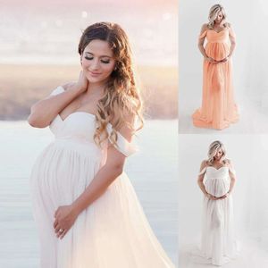 Zwangerschapsjurken voor fotoshoot Zwangerschapsfotografie Rekwisieten Maxi Lace Fancy 2024 Zomer Zwangere jurk Plus Maat L2405