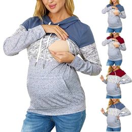 Grossesse Maternité Mallfeeding Vêtements Femmes enceintes Sweat-shirt à manches longues