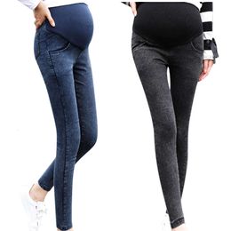 Vêtements de maternité de grossesse Pantalon noir pour femmes enceintes Vêtements de soins infirmiers jeans en denim femme L2405