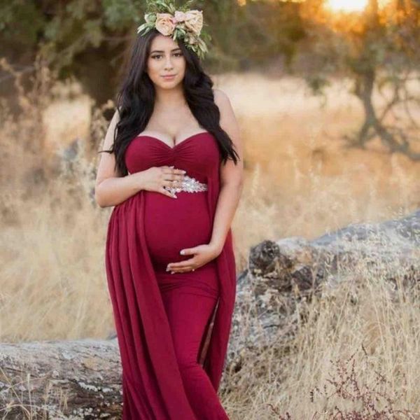 Enceinte toute nouvelle femme robes de bal chérie robe de soirée sirène rouge foncé