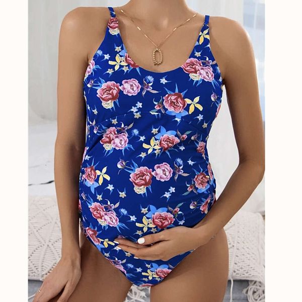 Mujer embarazada Sexy Swimsuit Maternity Solid Backless Bikinis Beachwear New Summer Women Traje de natación de una pieza