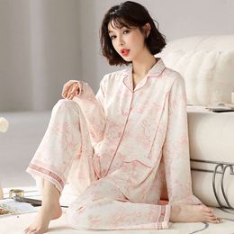 Femmes enceintes PAMA Définit 100% coton printemps automne 2024 Postpartum Mallfeeding Women's Clothing Comfort Pijama Mujer L2405