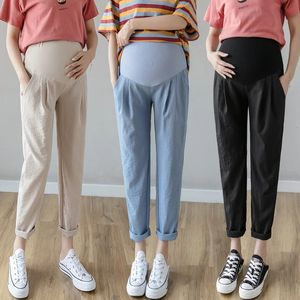 Les pantalons pour femmes enceintes portent un pantalon décontracté à la mode mince au printemps et en automne spécial pour la maternité 240524