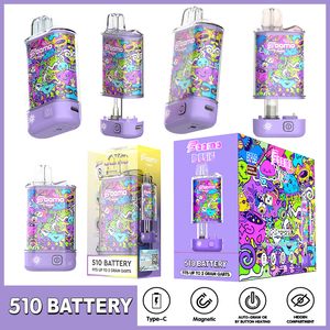 Precalentar la batería 650 mah Vape mod Voltaje variable 510 Hilo Batería Vape para atomizadores Cartuchos kit de batería vape con embalaje de exhibición Almacén de EE. UU.