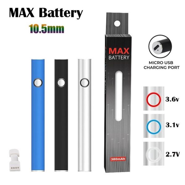 Préchauffer la batterie jetable de vape 350mAh Shenzhen Drop Shipping E Cigarette Batterie Vape Vaporisateur En Gros E Narguilé Chargeur Vape Stylo Narguilé