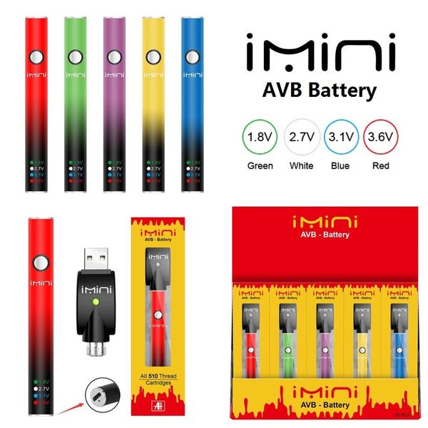 Precalentamiento de la batería variable de la pluma de Vape del cargador de batería del voltaje de la batería 380mAh 510