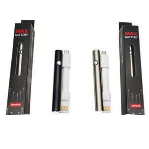 Voorverwarming 510 DRAAD MAX BATTERING 500 MAH Variabele spanningsvape Cart Batterij met USB-C Charger Yocan Vaporizer Pen Kits 1 ml/2 ml Cartridges Batterij Authentiek 100%