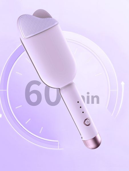 Velocidad de precalentamiento rápido Rollo de huevo francés Rizador Artefacto de rollo de huevo grande Ondulación de agua Férula de rollo de oveja grande de 36 mm con cabello rizado fácil y cabello liso de doble propósito