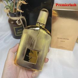 Premierlash Black Orchid Parfum 100 ml Perfume para hombres Fragancia en aerosol Aromas de larga duración Marca Colonia Hombre Líquido Botella dorada Top Q7993629