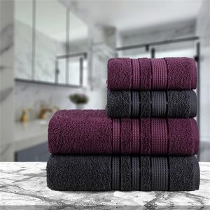 Premium 4 pcs serviette ensemble essuie-mains et serviettes de bain 100% coton qualité turque luxe super doux et très absorbant serviettes T200915