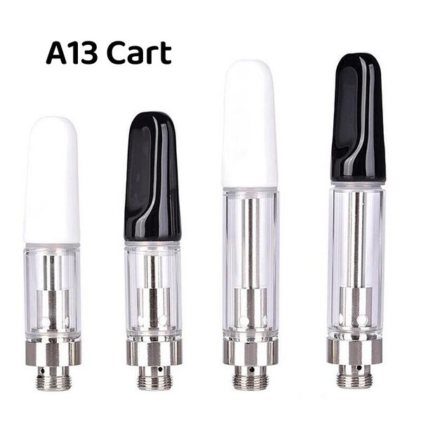 Prime A13 510 Cartouches de vape de charrette de 0,5 ml 1,0 ml d'huile d'huile d'épaisseur Kits ECIGS 510 Filetage Batterie Vapes jetables Vapes POD POD CART FAIN