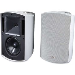 Haut-parleurs intérieurs / extérieurs Premium AW-650 en blanc - conception bidirectionnelle toutes temps avec unité de basse IMG de 6,5 pouces et tweeter de dôme en titane de 1 pouce