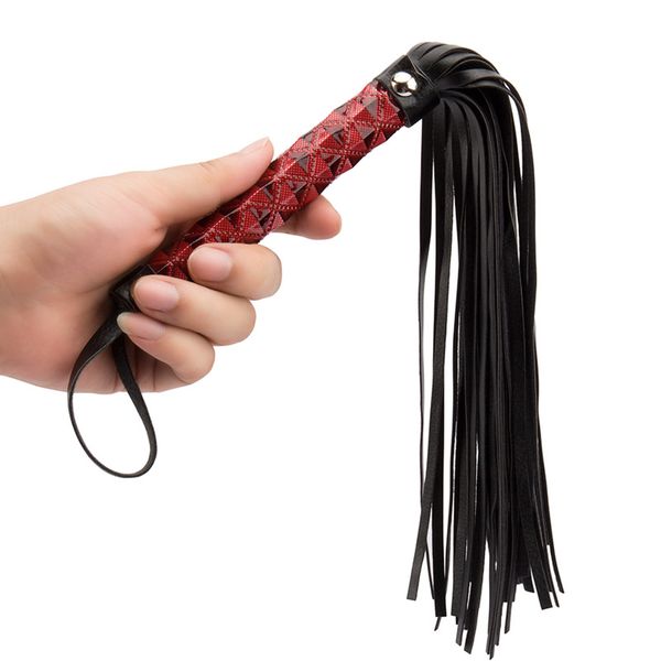 Premium Diamond Pattern PU Cuir Sex Whip Fetish Flogger Jeu de rôle Bondage Contraintes Jouets érotiques Adult Sex Toys pour Couples 0701