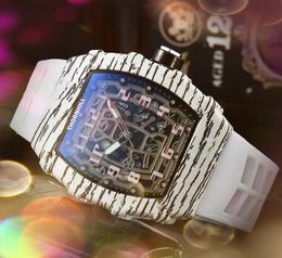 Premium digitale nummer wijzerplaat mannen horloges 43 mm houten korrel vezelkast