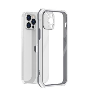 Coques de téléphone rigides en acrylique transparent antichoc bicolore de qualité supérieure pour iPhone 13 12 11 Pro Max XR XS X 8 7 Plus