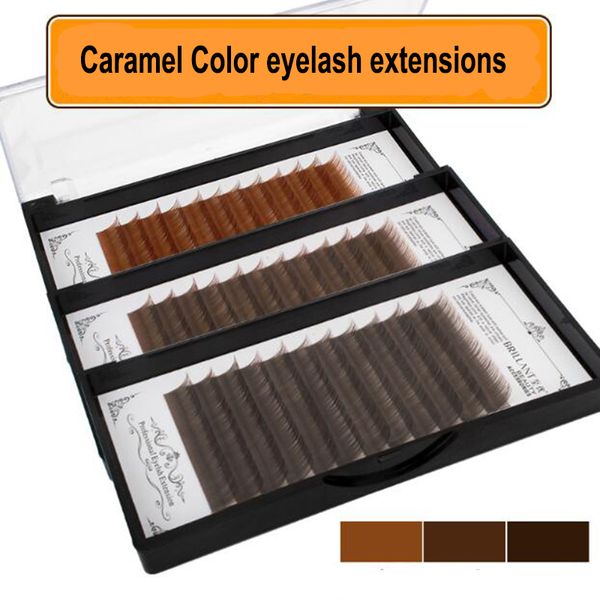 Extension de cils Premium 3 couleurs C/B/J curl extension des yeux cils individuels naturel doux volume russe faux faux cils