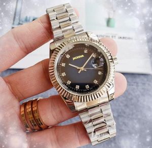 Premium célèbre hommes diamants lunette montre 41mm mouvement à quartz mâle horloge pleine bande en acier inoxydable haut de gamme designer de luxe montre-bracelet montre de luxe cadeaux