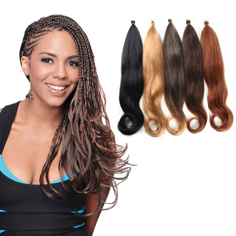 Fibre de qualité supérieure Yaki poney tressage cheveux 24 pouces Yaki poney cheveux tresses fibre synthétique Yaky poney Extension