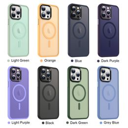 Étui Magsafes grosé premium pour iPhone 15 Pro Max Matte Cover Magnetic Wireless Charge pour iPhone 14 13 12 Pro