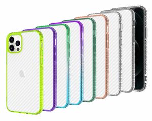 Premium gradiënt transparant heldere harde pc -telefoonhoesjes voor iPhone 13 12 11 Pro Max XR XS kleurrijke telefoonhoes