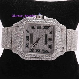 Premium Hoge Kwaliteit Vvs Topmerk Hot Custom Dign Hip Hop Mannen Vrouw Hand Set Lced Out Diamond Moissanite Watch40megv7j