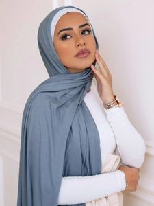 Écharpe de hijab en jersey premium pour femmes musulmanes Turban Femme africaine Hijabs pour femme enveloppe de femme Hoofddoek Headscarf Ramadan 240416