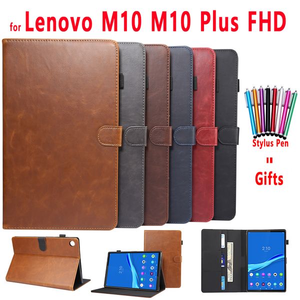 Étui en cuir haut de gamme pour Lenovo M10 FHD Plus 10.3 TB-X606F T6B-X606X support de tablette étui intelligent pour Lenovo M10 Plus housse Funda