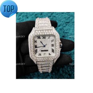 Montre de luxe VVS Moissanite cloutée en diamant pour hommes et femmes, grand fabricant, vendeur, meilleur grossiste en Inde