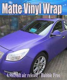 Film violet mat de bulle d'air d'enveloppe de vinyle de Puprle mat de la meilleure qualité pour des feuilles d'autocollants de voiture taille 15230mRoll 5x98ft1713380