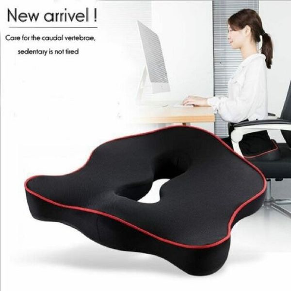 Coussin de siège en mousse à mémoire de qualité supérieure Coccyx Orthopedic Car Office Chair Cushion Pad Back Pain Relief 201123