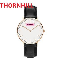 Reloj con movimiento de cuarzo japonés para hombre y mujer de primera calidad, modelo bonito de 40mm y 36mm, resistente al agua, tela de nailon genuino, reloj de pulsera para parejas de cuero, Relojes De Marca para Mujer