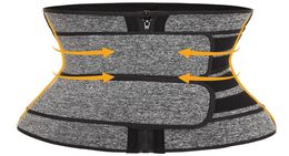 Premium néoprène taille formateur minceur ceinture corps Shaper bandes doubles sangles Cincher Corset Fitness Sauna sueur ceinture ceinture Shapew6483522