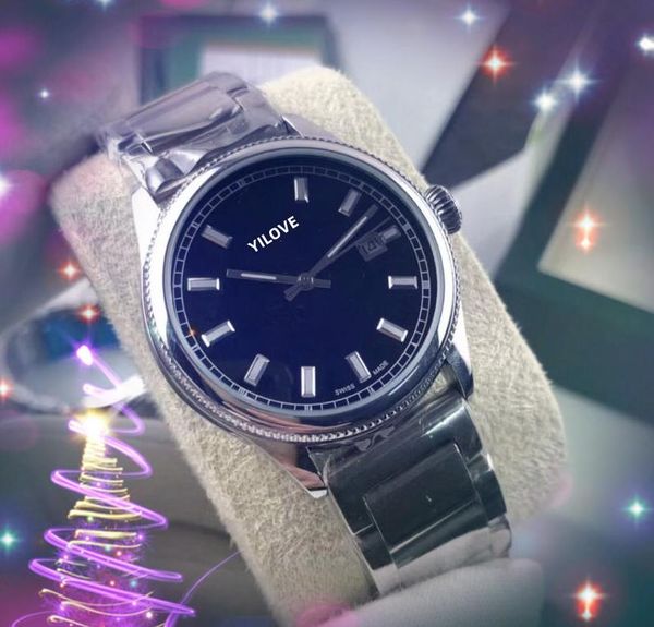 Prix Premium Montres pour hommes 41mm grand calendrier horloge chronomètre cadeaux masculins orologio di lusso mouvement à quartz rétro haut modèle montre-bracelet cadeaux montre de luxe